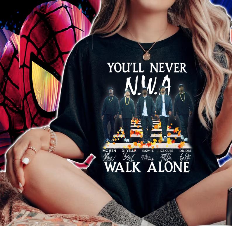 N.W.A You'll Never Walk Alone Rappers Signatures Abbey Road t-shirt