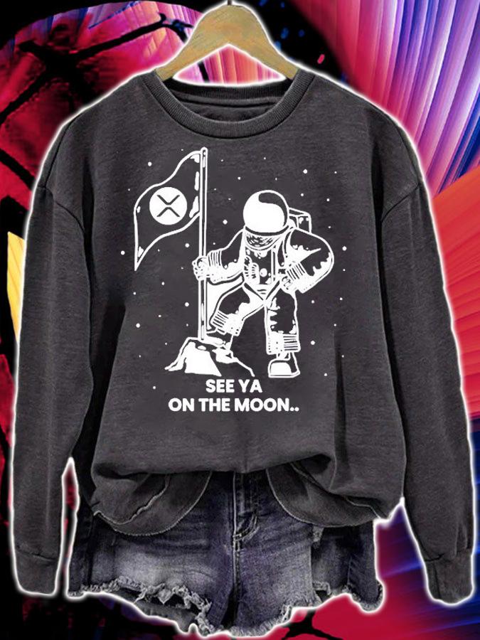 See You On The Moon Ripple Xrp Token Millionaire Coin T-Shirt t-shirt sweatshirt
