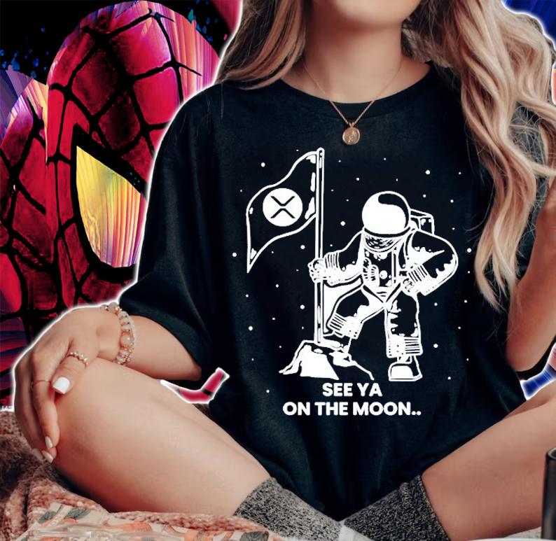 See You On The Moon Ripple Xrp Token Millionaire Coin T-Shirt t-shirt woman shirt