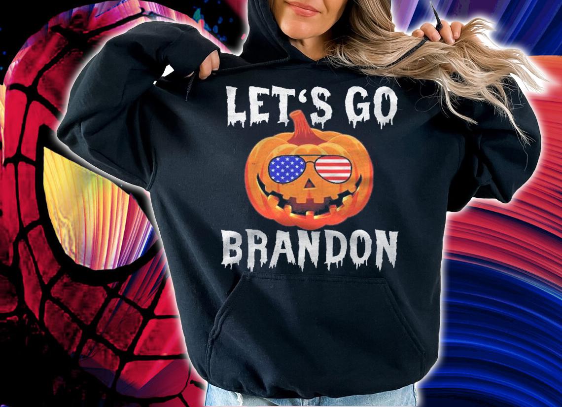 Usa Sunglasses Pumpkin Lets Go Brandon Halloween t-shirt