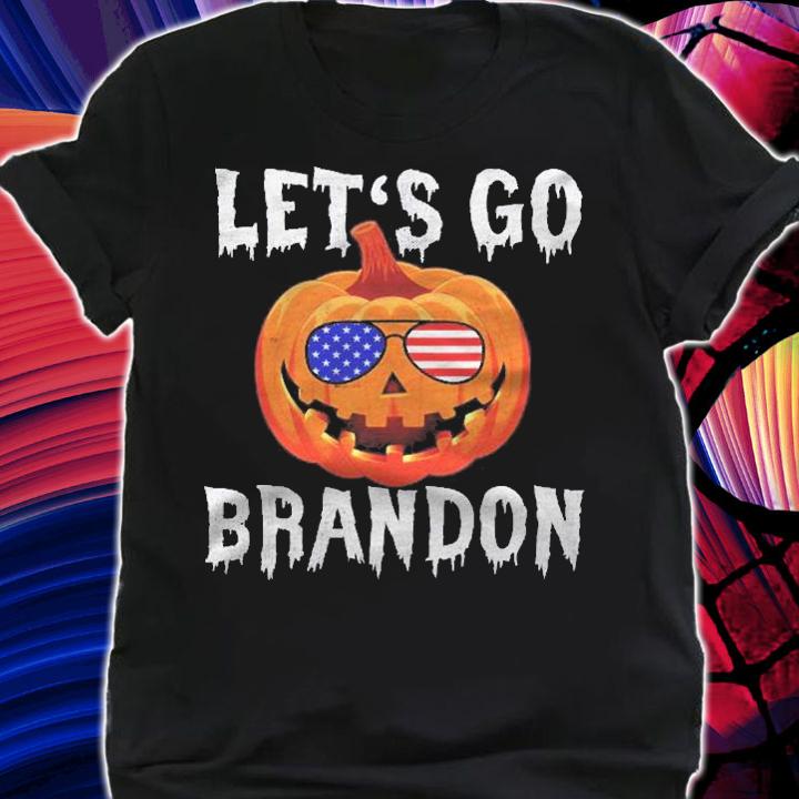 Usa Sunglasses Pumpkin Lets Go Brandon Halloween t-shirt
