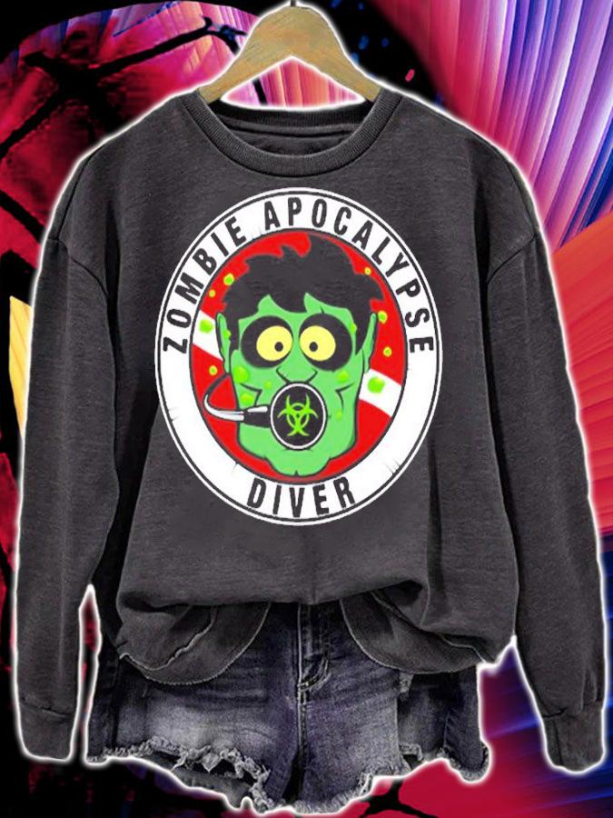 Zombie Apocalypse Scuba Diver Diving Halloween Costume T-Shirt t-shirt sweatshirt