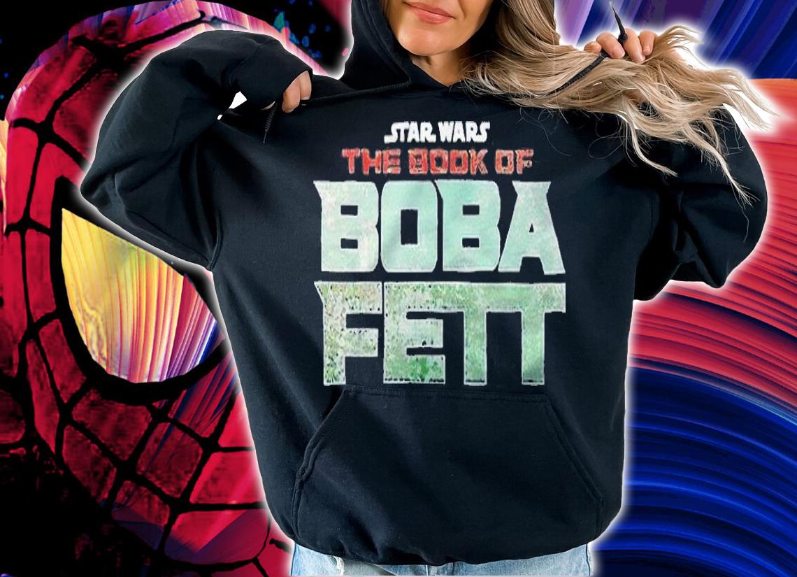 Star Wars The Book of Boba Fett text logo T-shirt t-shirt hoodie