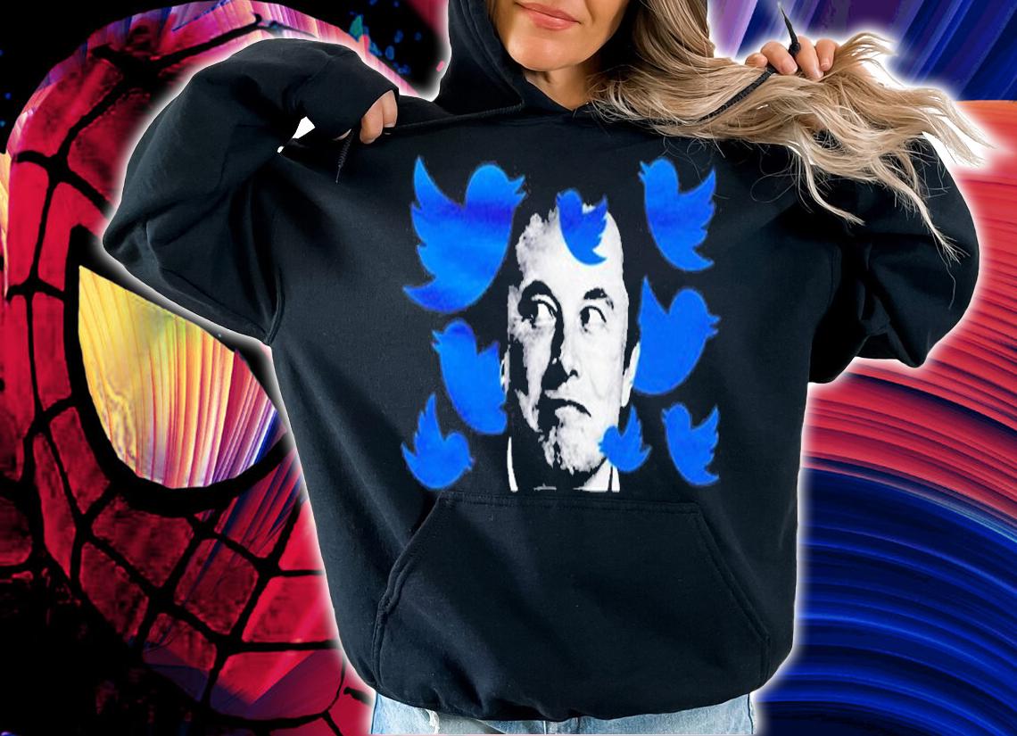 Funny Elon Musk Twitter Birds T-Shirt t-shirt hoodie