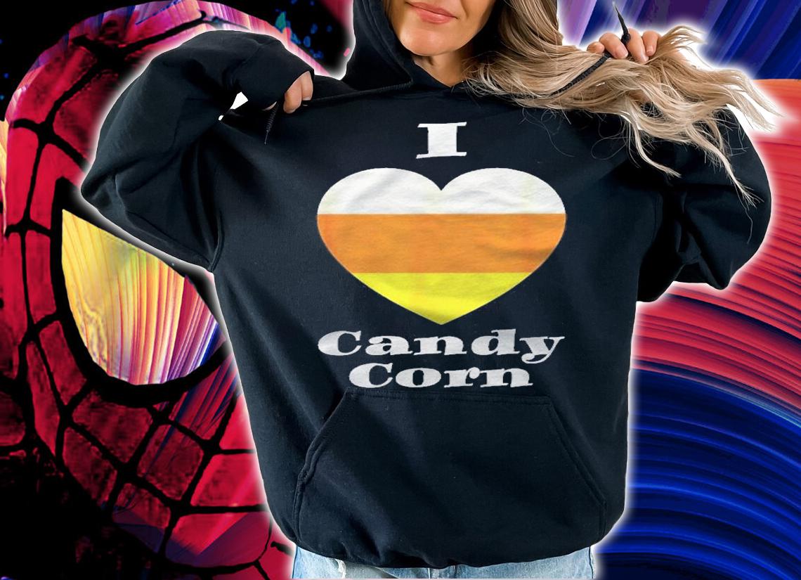 I Love Candy Corn Heart Halloween Shirt t-shirt