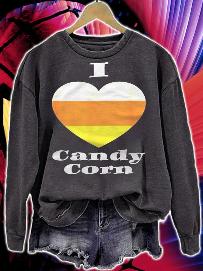 I Love Candy Corn Heart Halloween Shirt t-shirt