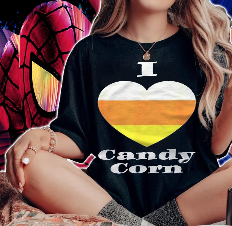 I Love Candy Corn Heart Halloween Shirt t-shirt