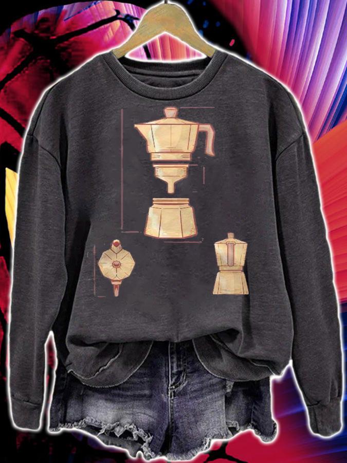Vintage Coffee Maker Bialetti Barista Gift Coffee Moka Pot Shirt t-shirt