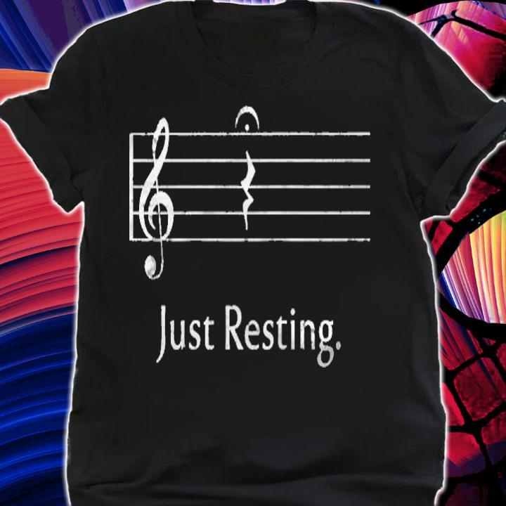 Funny Music Tee Just Resting Quarter Rest & Fermata Raglan Baseball T-shirt shirt