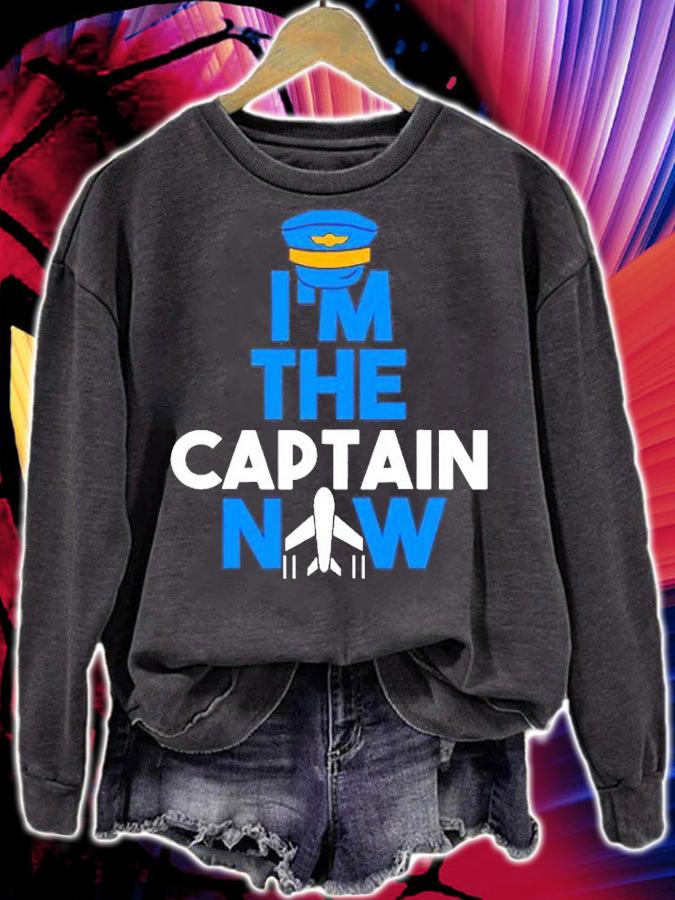 Im The New Captain Now Funny Pilot For Airplane Lover T-Shirt sweatshirt