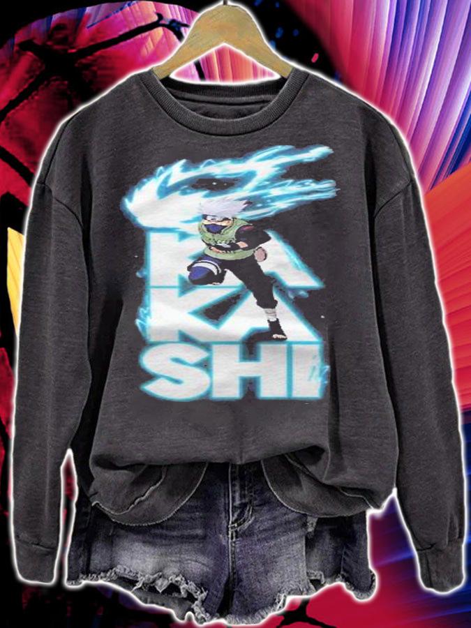 Naruto Shippuden Kakashi Stacked Type Raglan Baseball Shirt sweatshirt