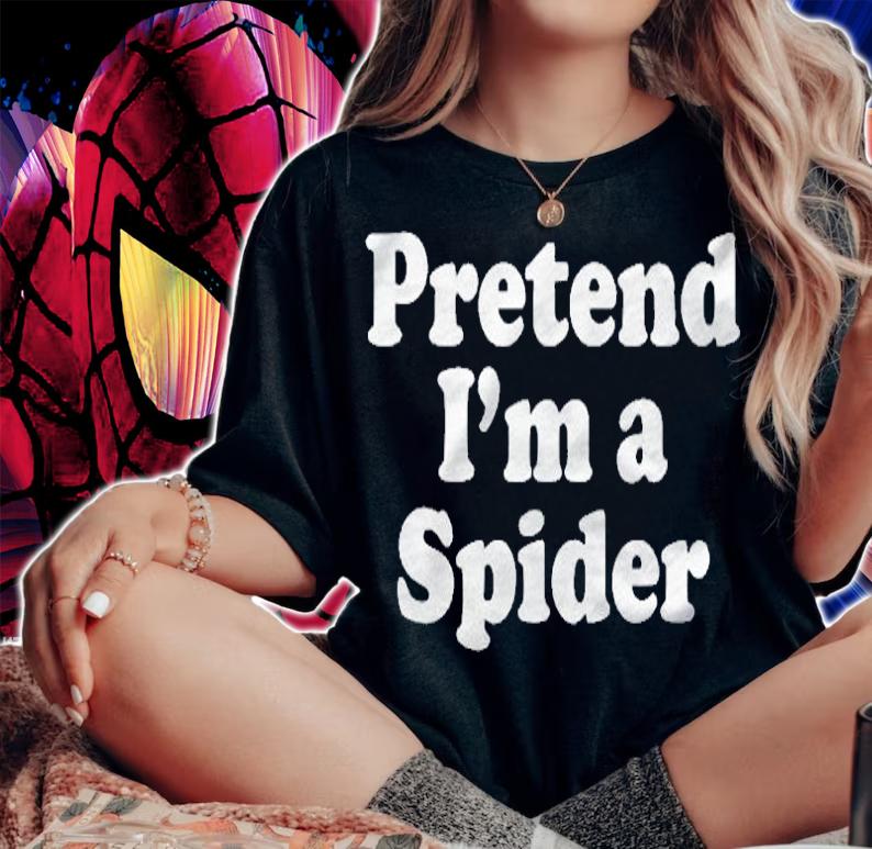 Pretend Im A Spider Funny Lazy Easy Halloween Costume Shirt woman shirt