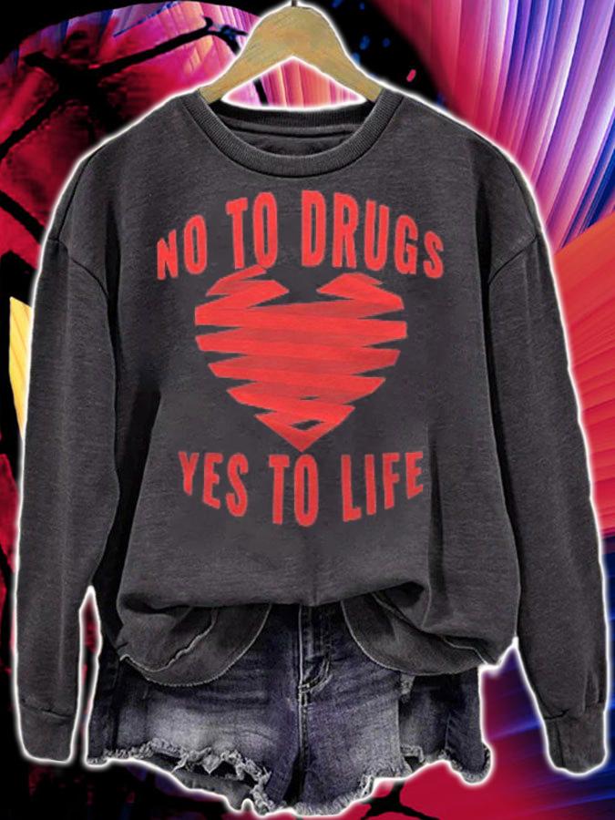 Red Ribbon Week Awareness No To Drugs Yes To Life Shirt sweatshirt