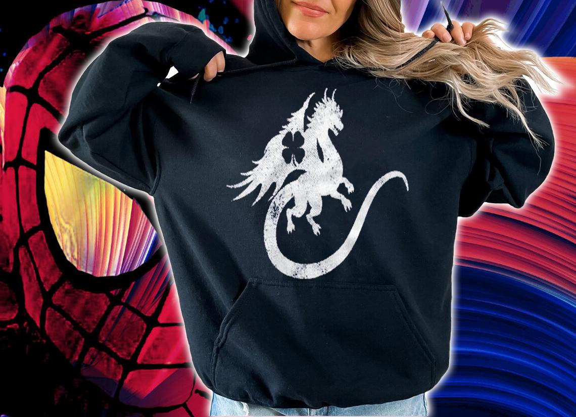 St. Patricks Day Shamrock Dragon Irish Paddys Boys Girls Shirt hoodie