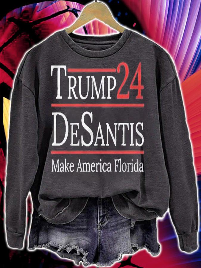 Make America Florida Trump Desantis 2024 Election Pullover Shirt sweatshirt