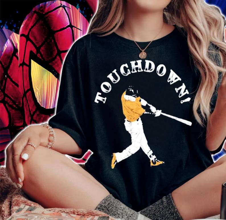 Funny Baseball Touchdown! Baseball Mom Fast Pitch Gift T-Shirt woman shirt