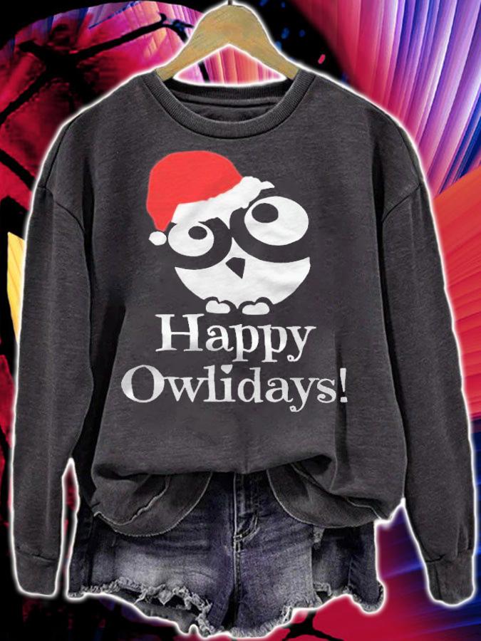 Happy Owlidays Christmas T-shirt