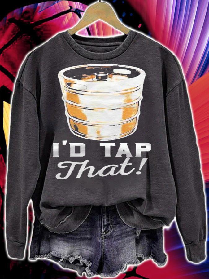 Id Tap That Beer Brewery Funny Gift Craft Barrel Foam Brew T-shirt