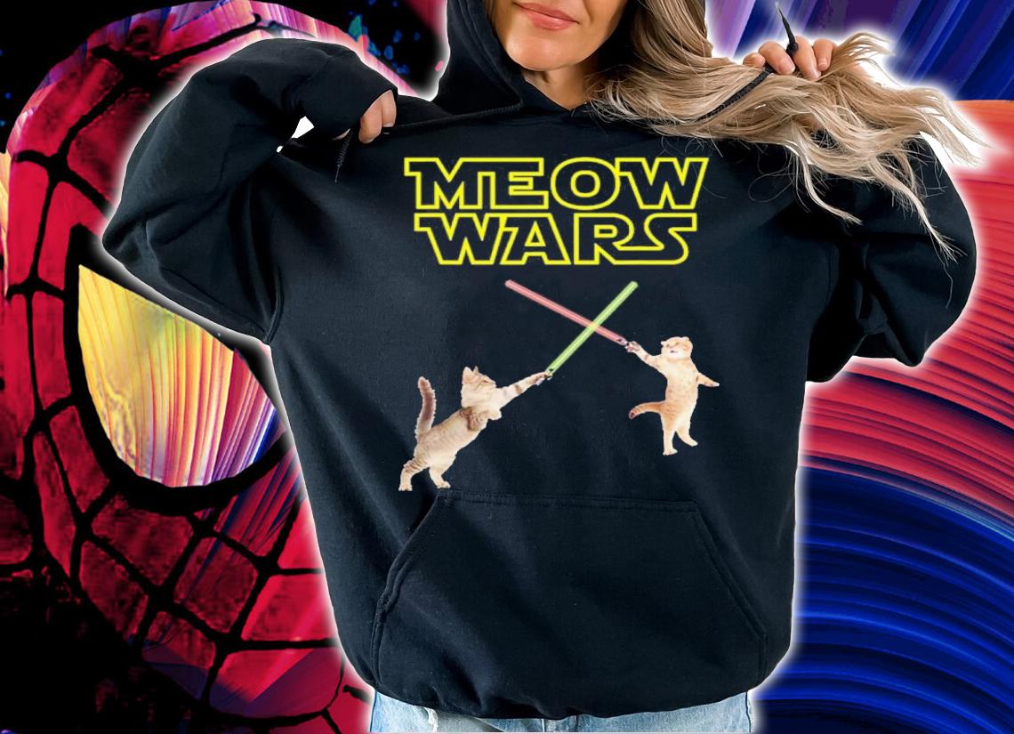 Meow Wars funny Cat lover pop art shirt