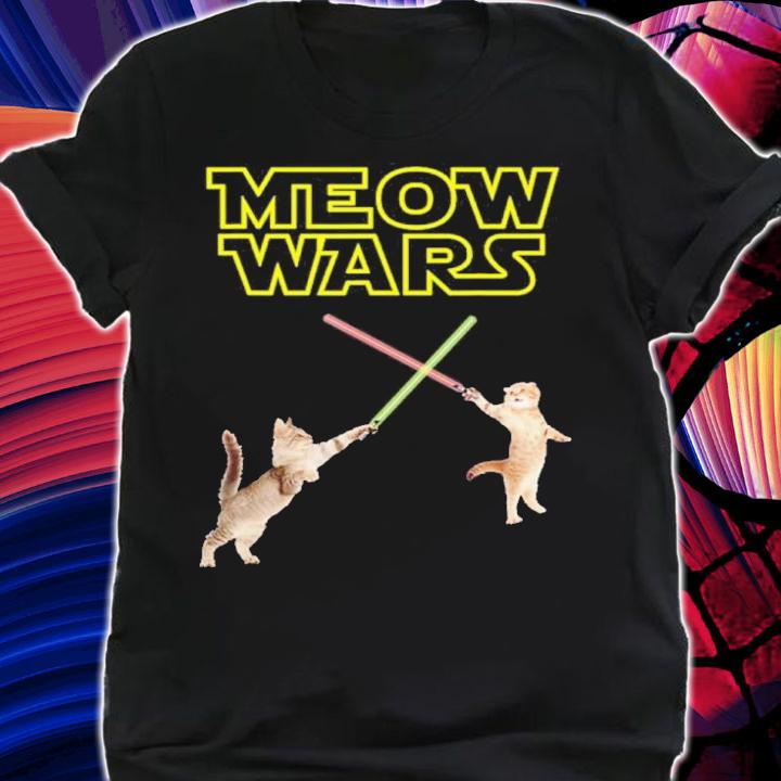 Meow Wars funny Cat lover pop art shirt