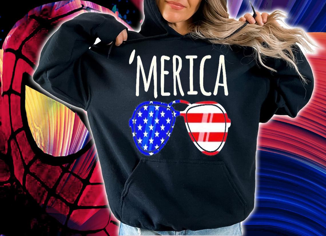 Usa Flag American Sunglasses Memorial Day T-Shirt hoodie
