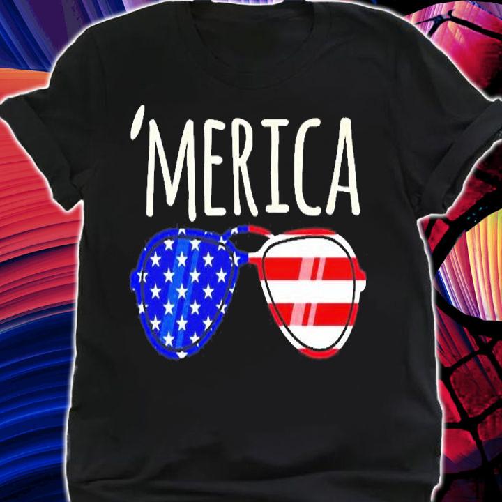 Usa Flag American Sunglasses Memorial Day T-Shirt shirt