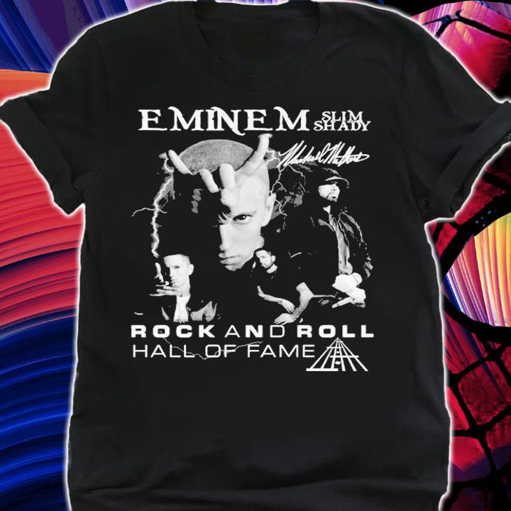 Eminem Slim Shady Rock And Roll Hall Of Fame Signatures Shirt