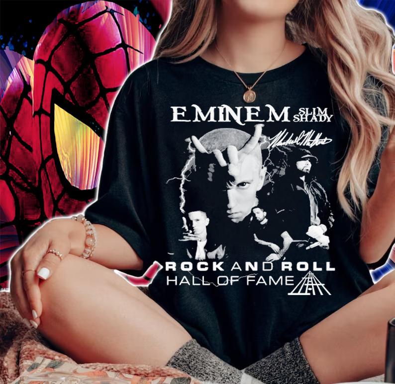 Eminem Slim Shady Rock And Roll Hall Of Fame Signatures Shirt