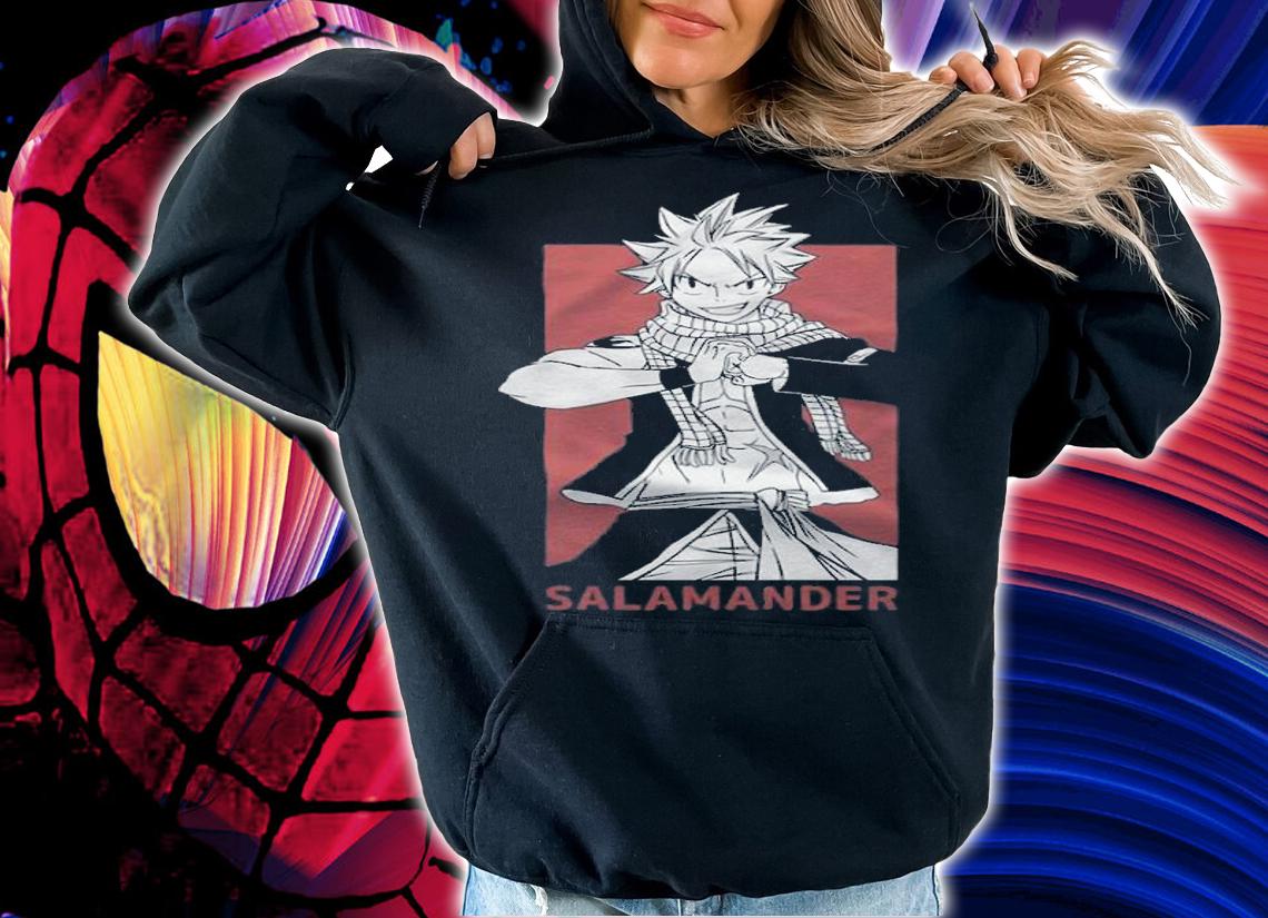 Fairy Tail Natsu Salamander fight T-shirt hoodie