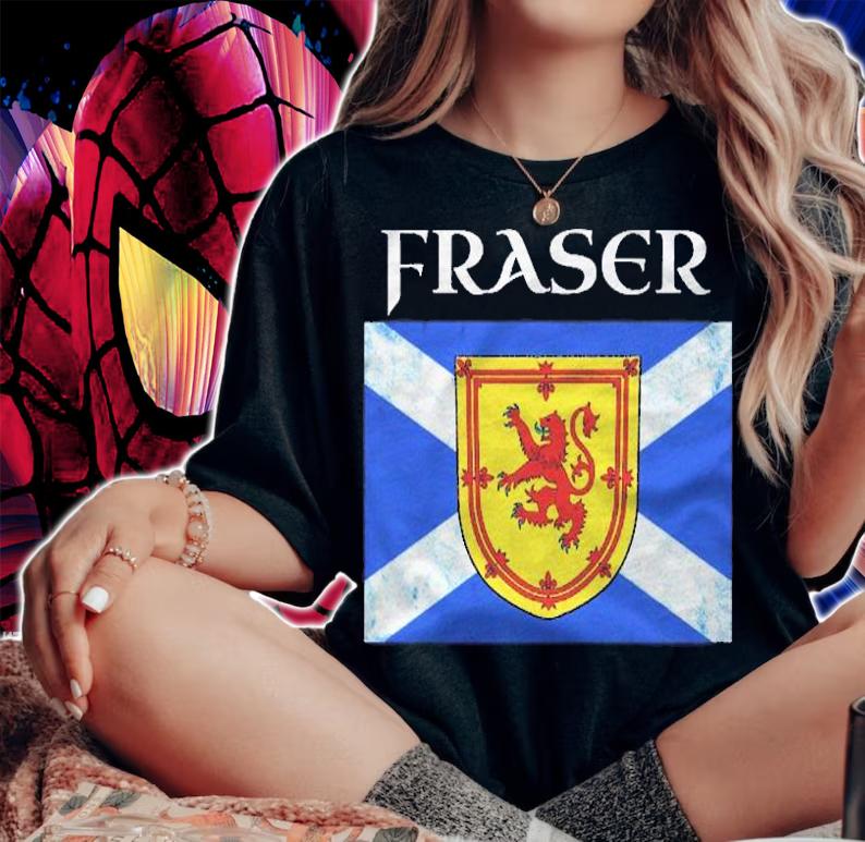 Fraser Clan Scottish Name Scotland Flag Pullover Shirt
