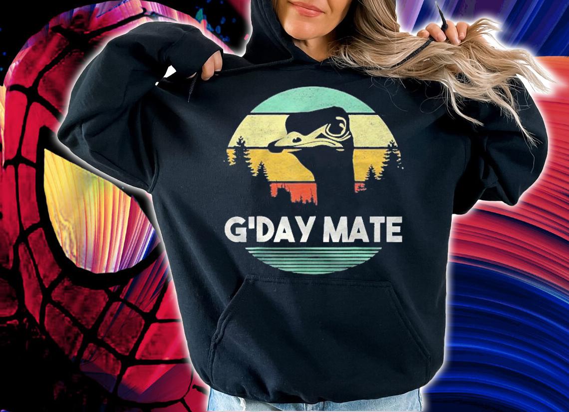 Gday Mate Shirt Funny Vintage Australian Ostrich Bird Gift Shirt