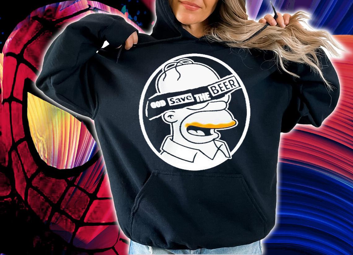 Homer Simpson God Save The Beer T-Shirt hoodie