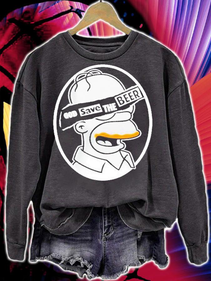 Homer Simpson God Save The Beer T-Shirt sweatshirt