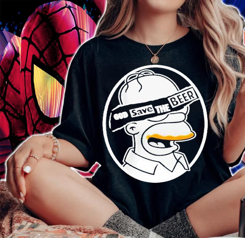 Homer Simpson God Save The Beer T-Shirt woman shirt