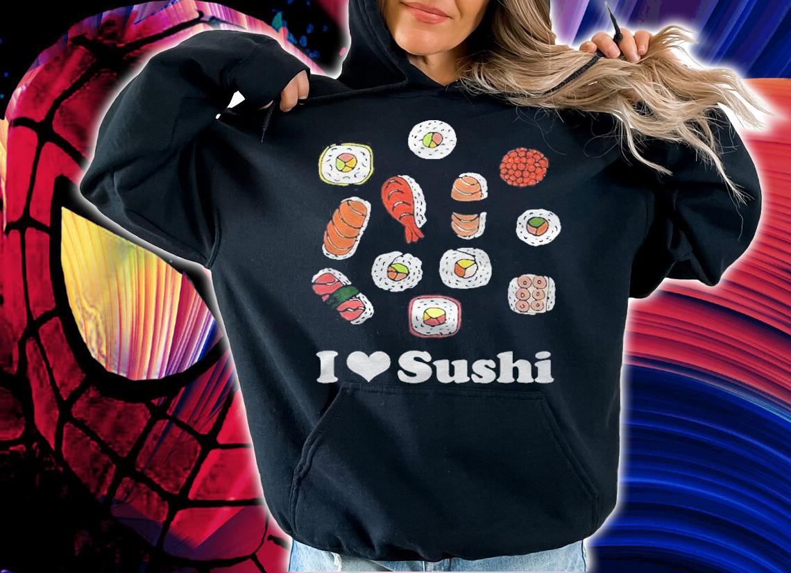 I Love Sushi Traditional Japanese Dish T-shirt