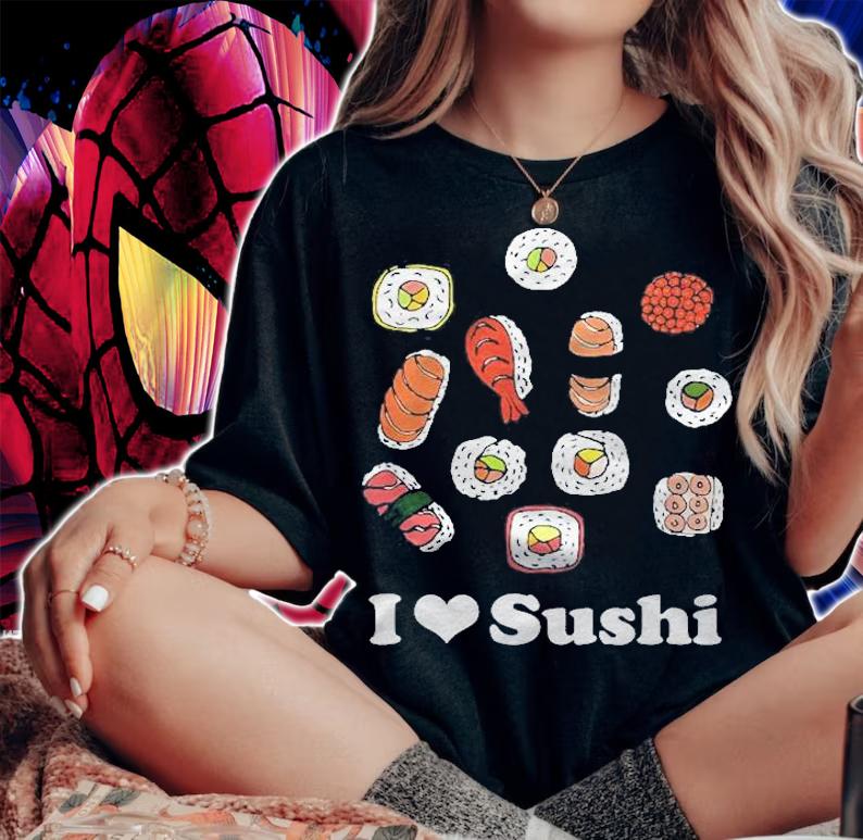 I Love Sushi Traditional Japanese Dish T-shirt
