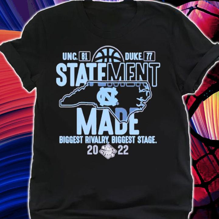 North Carolina Tar Heels Blue 84 2022 NCAA Men's Basketball Tournament March Madness Final Four Carolina Clash Winner Score Shirt shirt