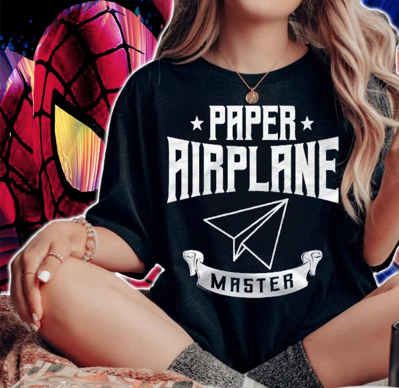 Paper Airplane Master Funny Paper Plane Flying Shirt