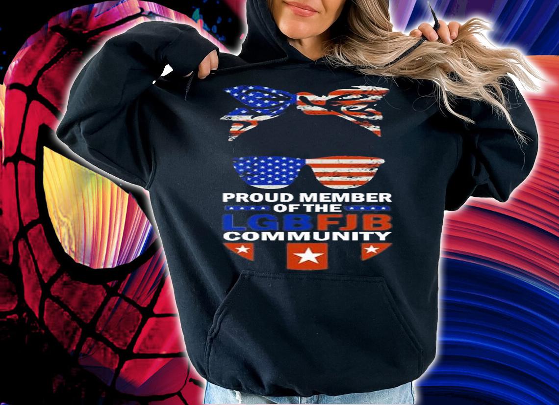 Proud Member Of The LgbFjb Community Girl Messy Bun Vintage T-Shirt