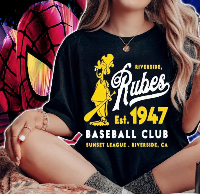 Riverside Rubes Baseball Club Sunset League Riverside California Shirt