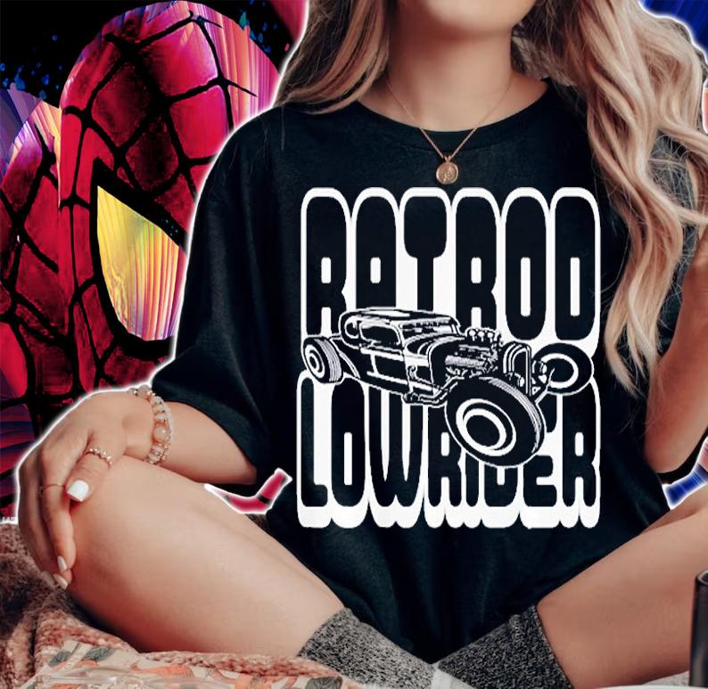Rockabilly Low Rider Rat Rod For Backyard Mechanics T-Shirt woman shirt