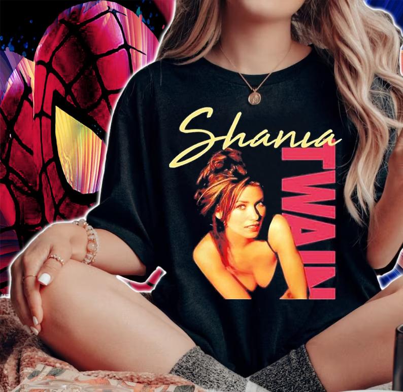 Shania Twain Official Color Photo T-Shirt woman shirt