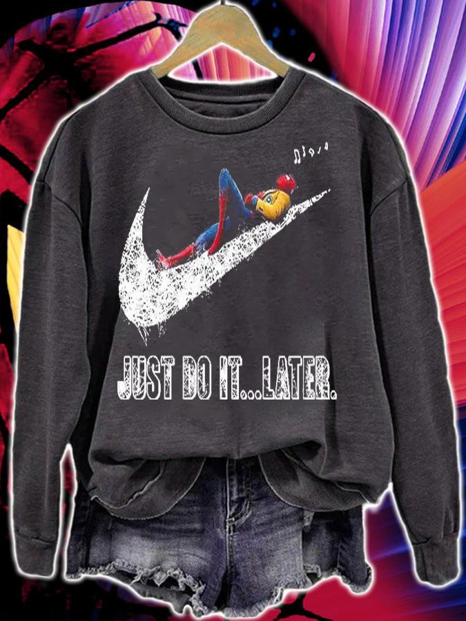 Spider Man listen music Nike just do it later shirt