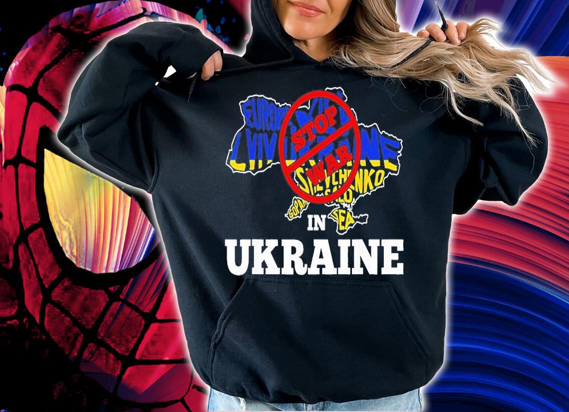 Tank Flag Support I Stand With Ukraine Russian Ukrainian Support Ukraine T-Shirt