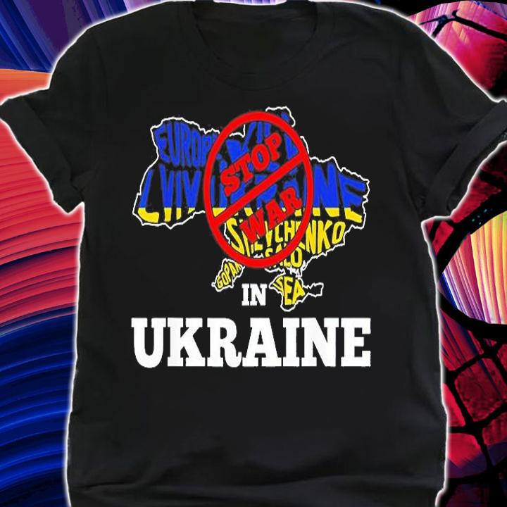 Tank Flag Support I Stand With Ukraine Russian Ukrainian Support Ukraine T-Shirt