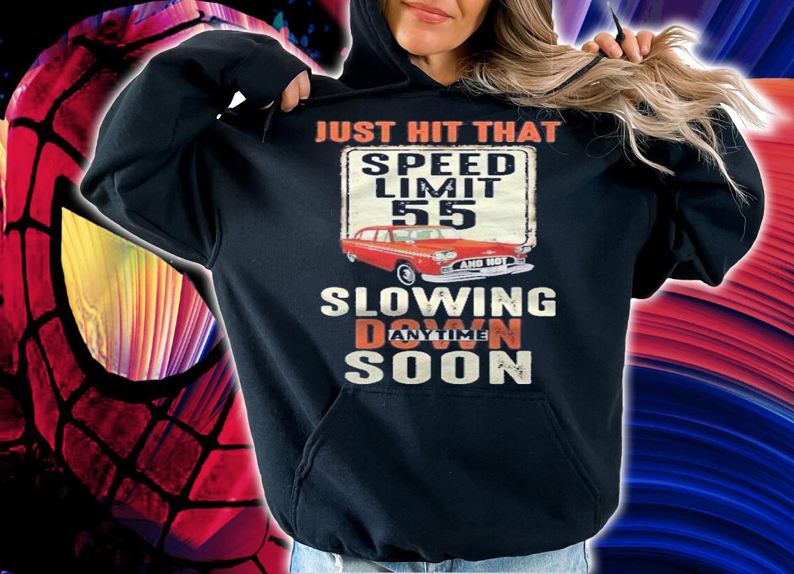 Womens Happy 55Th Birthday With Speed Limit Sign 55 Years Old Shirt hoodie