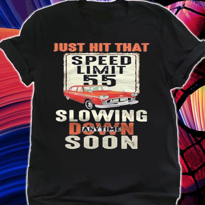 Womens Happy 55Th Birthday With Speed Limit Sign 55 Years Old Shirt shirt