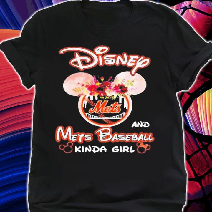 Disney Mets And New York Mets Baseball Kinda Girl Floral Shirt shirt