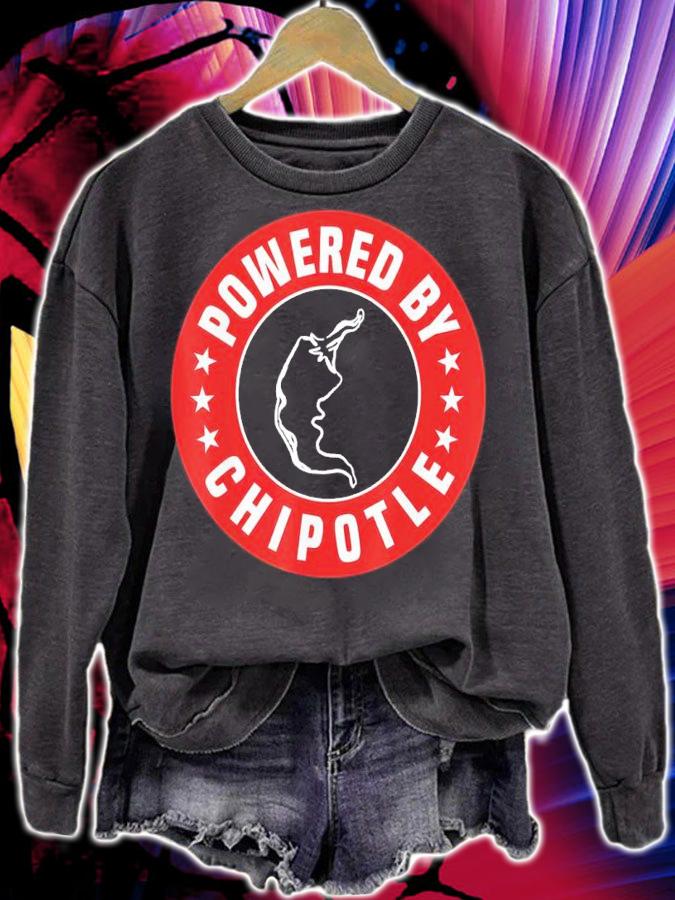 Powered By Chipotle Design Chili Pepper Shirt sweatshirt