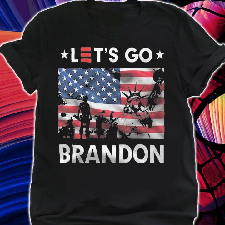 Statue Of Liberty Let's Go Brandon USA Flag T-Shirt shirt
